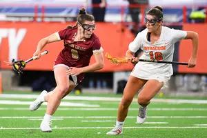 Boston College's Charlotte North scored five goals and added an assist in the Eagles win over Syracuse.