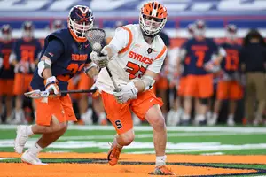 Jakob Phaup won 24 of 27 faceoffs on Saturday as Syracuse completed its second win over UVA.