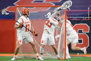 Goalie Drake Porter allowed 18 goals on 33 shots in Syracuse's loss to fifth-seeded Georgetown. 