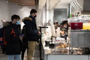 SU implemented meal swipe options at additional locations during the 2020-21 academic year as a temporary solution to “de-densify” the dining centers and more safely disperse crowds
