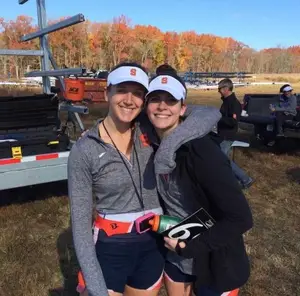 Harriet Taylor (left) and Shannon McCann served as co-captains of Syracuse women's rowing team during their senior season.