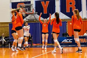 Syracuse recorded a .344 hitting percentage in the third and final set. 