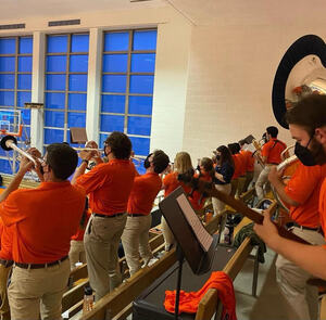 The Sour Sitrus Society has energized Syracuse volleyball during home games. The Orange have won each game while the band is in attendance.
