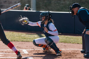 Laila Alves has shown a strong two-way ability for Syracuse this season as a catcher and hitter. 
