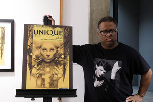 James P. McCampbell, cover artist for this year’s “UNIQUE” Magazine, sees art as a challenge. Through his issues with anxiety, art has been a conduit for him to engage with others.
