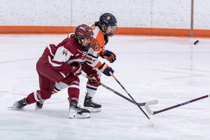The Orange struggled to keep up with No. 4 Colgate’s skating advantage in a 9-0 loss.