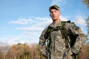 Josh Kerwood and the Syracuse University army ROTC will 'ruck march' in the Boston Marathon on Monday.