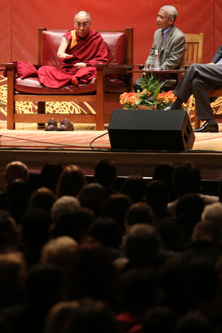 The Dalai Lama spoke on the importance of inner peace, which is essential to reach in order to accomplish world peace.
