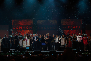 The entire cast of One World Concert artists performs John Lennon's 