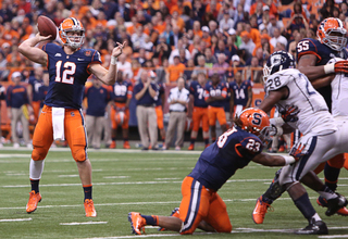 Ryan Nassib benefitted from his great pass protection Friday night against UConn. 