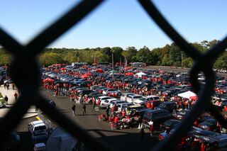 A look at the tailgate outside of High Point Solutions Stadium in Piscataway, N.J.