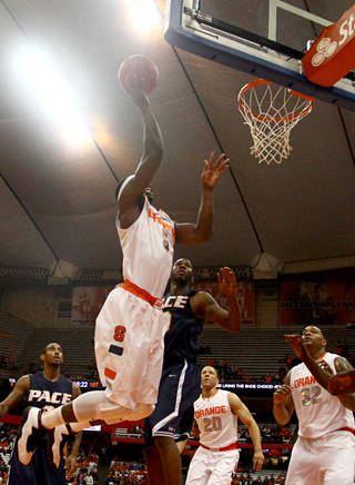 C.J. Fair goes up for a layup against Pace in the Carrier Dome.