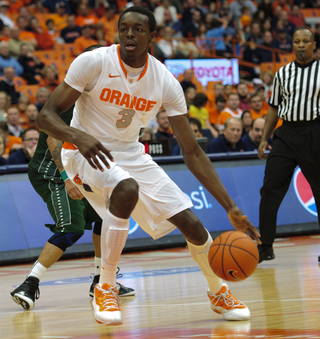 Syracuse forward Jerami Grant looks to drive to the hoop.