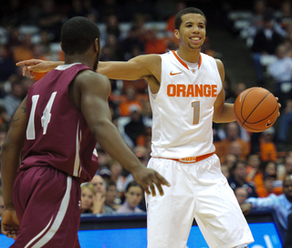 Michael Carter-Williams directs the Syracuse offense on Sunday. The sophomore point guard finished with a career-high 13 assists.