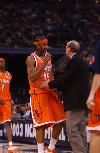 Led by freshman superstar Carmelo Anthony, Syracuse won the 2003 National Championship — Boeheim's lone title.