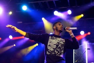 Trey Songz performs as a supporting act for Ke$ha, Friday evening, in the Carrier Dome as part of Block Party 2013.