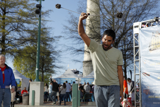 Ismo Bhatti, an Atlanta local, performed the Fire Poi in Centennial Park.