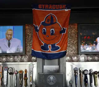The Hudson Grille on Peachtree Street, a bar and restaurant for Syracuse fans and alumni, decorates its walls with Orange.