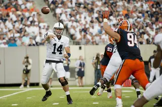 Penn State quarterback Christian Hackenberg led the Nittany Lions to a 23-17 win over the Orange. Hackenberg, a freshman, finished 22-for-31 with 273 yards, two touchdowns and two interceptions. 