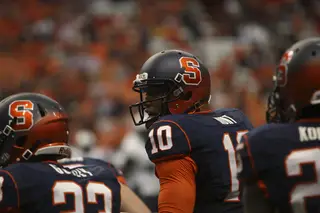 Terrel Hunt commands the offense. The Syracuse quarterback threw for four touchdowns against Tulane.