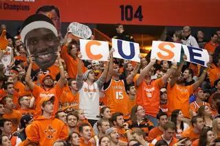 It wasn't the record-breaking crowd that showed up for SU's showdown with Duke on Saturday, but a crowd of nearly 26,000 showed up for Monday night's game.