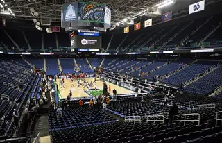 A look at Greensboro Coliseum at the start of the day. 