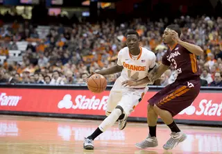 Syracuse point guard Kaleb Joseph cuts to the hole. He finished with just five points on the night. 
