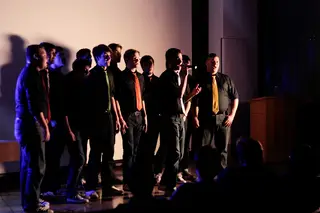 Orange Appeal, an all-male a cappella group, also sang at the event on Monday.