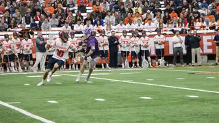Freshman Brendan Curry tried to use his speed along the edges of Albany's defense. 