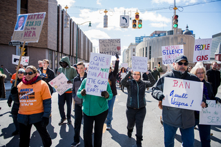 Protesters young and old participated in the March for Our Lives event in downtown Syracuse on Saturday.