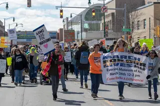 Attendance for the March For Our Lives was in the thousands, the procession led by local students who organized the event.