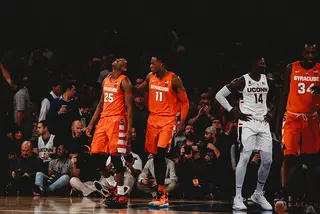 Tyus Battle and Oshae Brissett, the center of the SU offense, didn't get going until it was too late. 