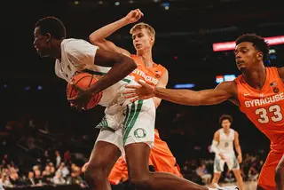 Oregon freshman star Bol Bol, a 7-foot-2 big who can stretch the floor, feasted for 26 points and nine boards. 