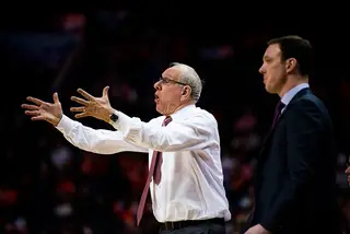 Boeheim joked after the game that in the second half, he stopped coaching.