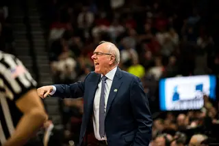 After Baylor’s first possession — a 3-pointer — Boeheim crossed his arms and exhaled. It was a long night for the SU perimeter defense. 