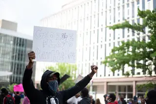 This protest took place on May 30, five days after a white Minneapolis police officer allegedly murdered George Floyd.