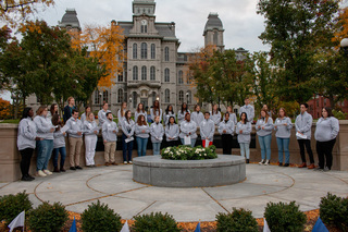 Remembrance Scholars hosts a candlelight vigil Sunday at the Place of Remembrance in front of the Hall of Languages to begin Syracuse University’s 2022 Remembrance Week. The cohort has planned events for the entirety of the week.