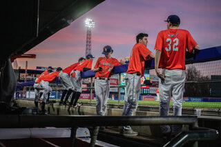Syracuse Club Baseball plays at the NBT bank stadium. The team is heading to the conference title game against Cortland.