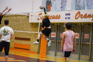 Syracuse Men’s Club Volleyball competes as part of the East Coast Volleyball Association North. In 2023, the team was the Division I ECVA North champion.