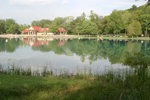 Green Lakes State Park provides visitors with hiking trails, fishing spots and scenic views of its two main lakes, Green Lake and Round Lake.