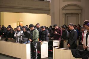 Members of the Syracuse University community attended a memorial service on Thursday in honor of late SU student Justin Robinson.