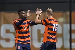 Syracuse scored twice against Wake Forest with goals coming from Hilli Goldhar and John-Austin Ricks. 