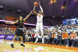 Oshae Brissett has worked on giving himself a higher release on his shot.