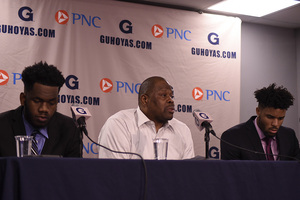 Patrick Ewing, now head coach of Georgetown, had an orange thrown toward him on Jan. 25, 1985.