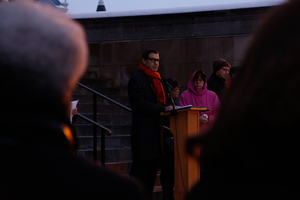 Students expressed approval of the speakers’ condemnation of hate speech on campus after the vigil ended.