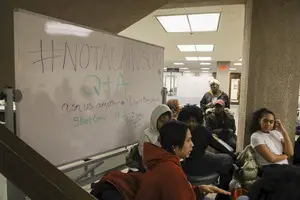 #NotAgainSU staged an eight-day sit-in at the Barnes Center at The Arch after racist graffiti was found Nov. 7 in Day Hall. 