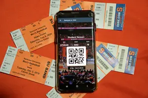 As Syracuse Athletics transitions to mobile ticketing, fans without smartphones are left to find ticket-holding alternatives.