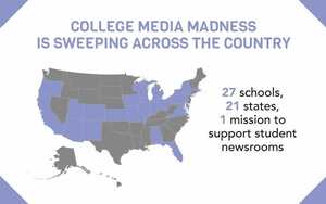 The D.O. ranks third among the 27 newsrooms competing in College Media Madness.