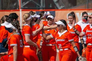 Syracuse ended its six-game losing streak with a sweep over Virginia.