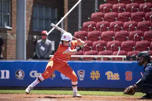 Syracuse was eliminated from the ACC Tournament after being no-hit in a 6-0 loss to Georgia Tech.